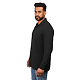 PALO Long Sleeve 100% Cotton Pique Polo - Men's Black LSOMS