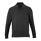 PALO Long Sleeve 100% Cotton Pique Polo - Men's Black