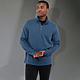 HUDSON Eco Knit Quarter Zip - Men's Denim FRONM