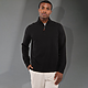 HUDSON Eco Knit Quarter Zip - Men's Black FRONM