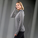 W-TAZA Knit Quarter Zip Heather Dark Charcoal LSONLGRAY