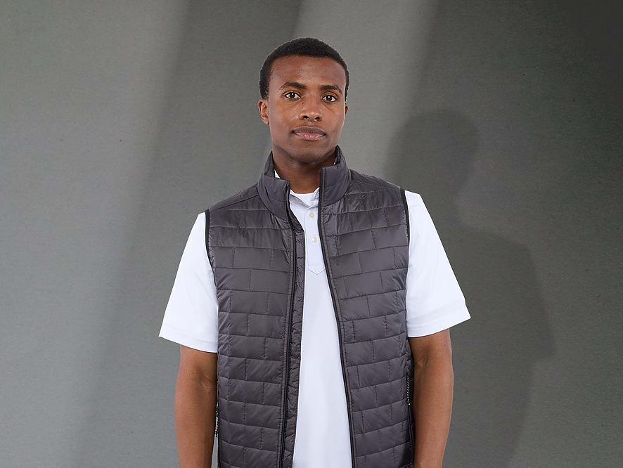 Gray puffer vest online